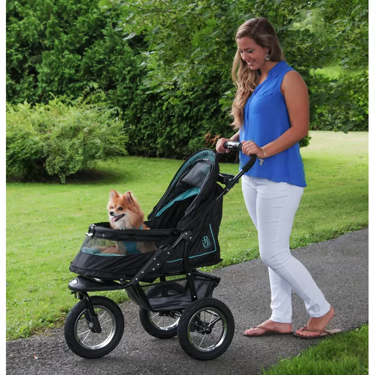 Pet Gear No-Zip NV Pet Stroller for Cats/Dogs, Easy Entry, Gel-Filled Tires, Plush Pad, Cover Incl.