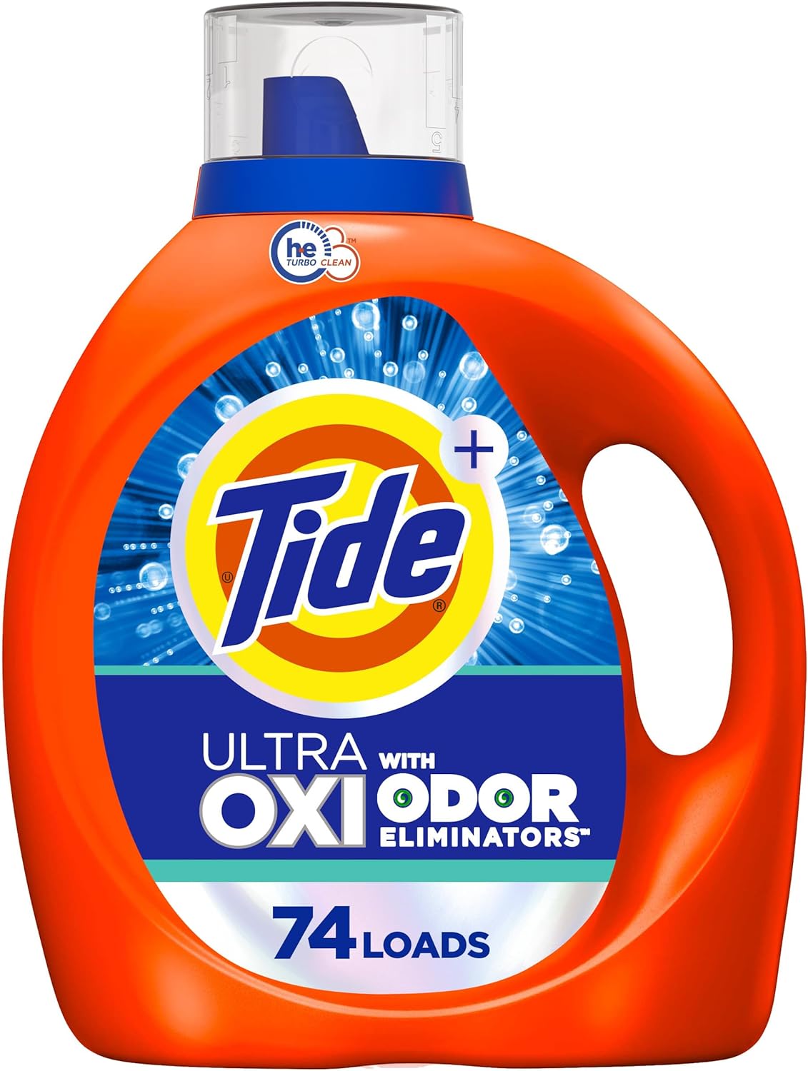 Tide Ultra OXI with Odor Eliminators Liquid Laundry Detergent, 115 oz, For Visible and Invisible Dirt