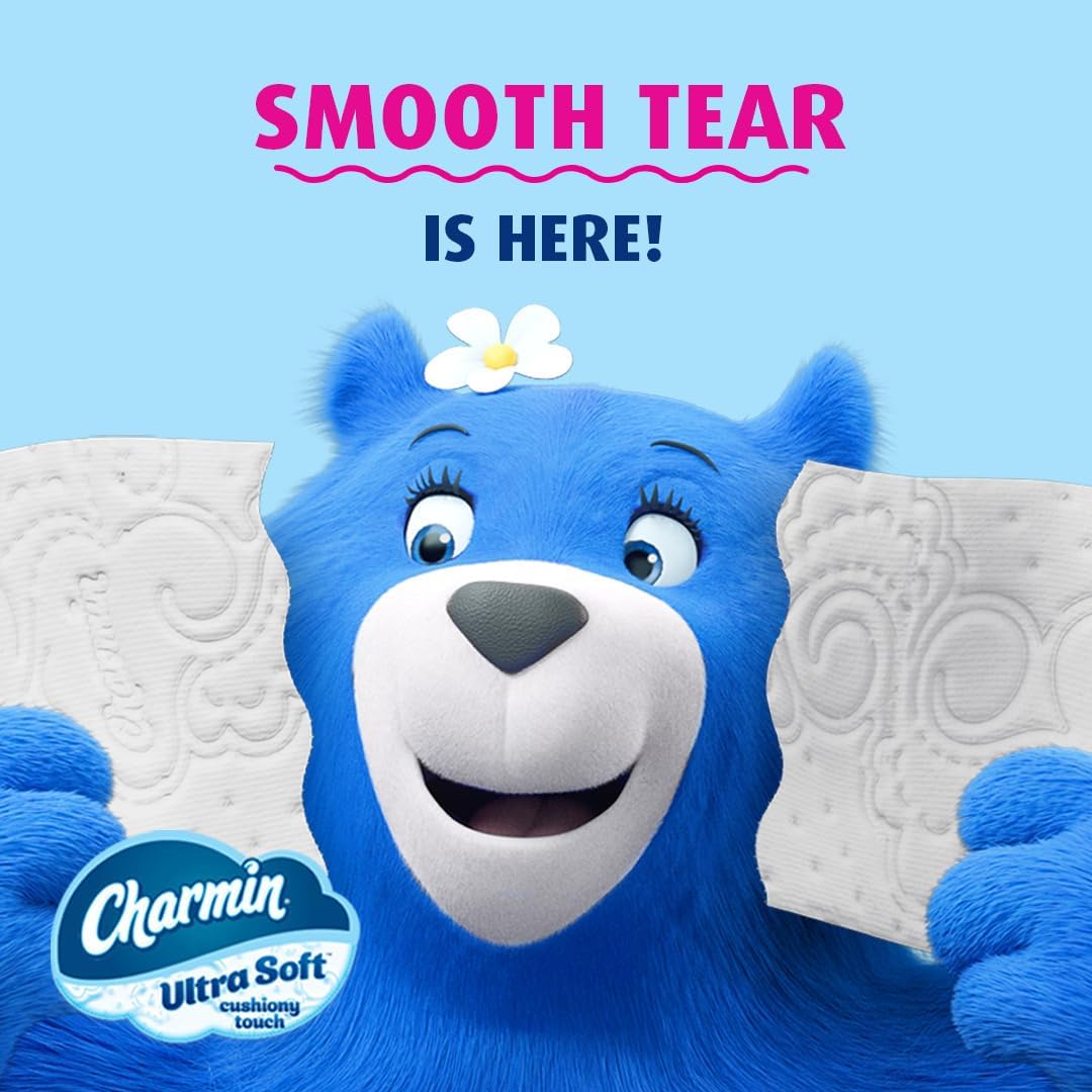 Charmin Ultra Soft Cushiony Touch Toilet Paper, 18 Family Mega Rolls = 90 Regular Rolls (Packaging May Vary)