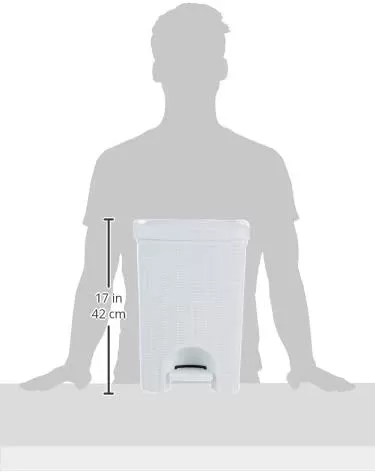 Elegance Dustbin, Dove Grey, 31 x 27.5 x 39 cm