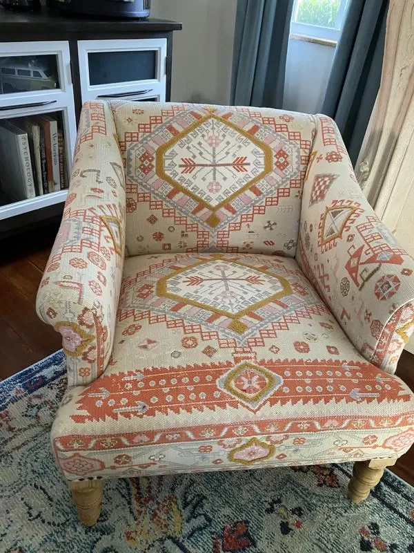Rug-Printed Sally Accent Chair