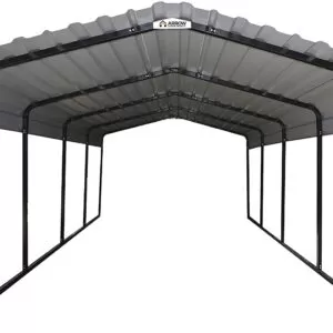 20′ x 20′, Eggshell Carports,Carport with Galvanized Steel Roof Panels