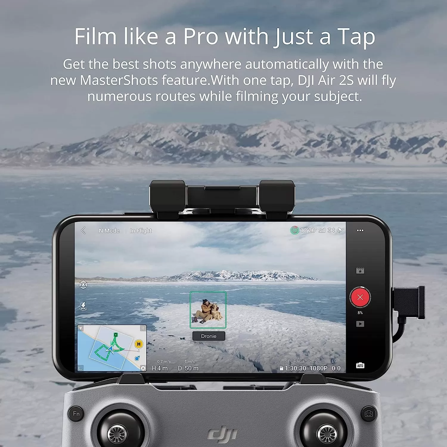 DJI Air 2S - Drone Quadcopter UAV with 3-Axis Gimbal Camera, 5.4K Video, 1-Inch CMOS Sensor, 4 Directions of Obstacle Sensing, 31-Min Flight Time, Max 7.5-Mile Video Transmission, MasterShots, Gray (Renewed)