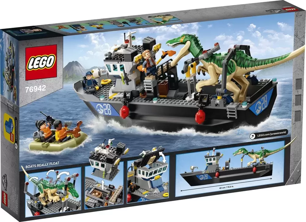 76942 JURASSIC WORLD BARYONYX DINOSAUR BOAT ESCAPE