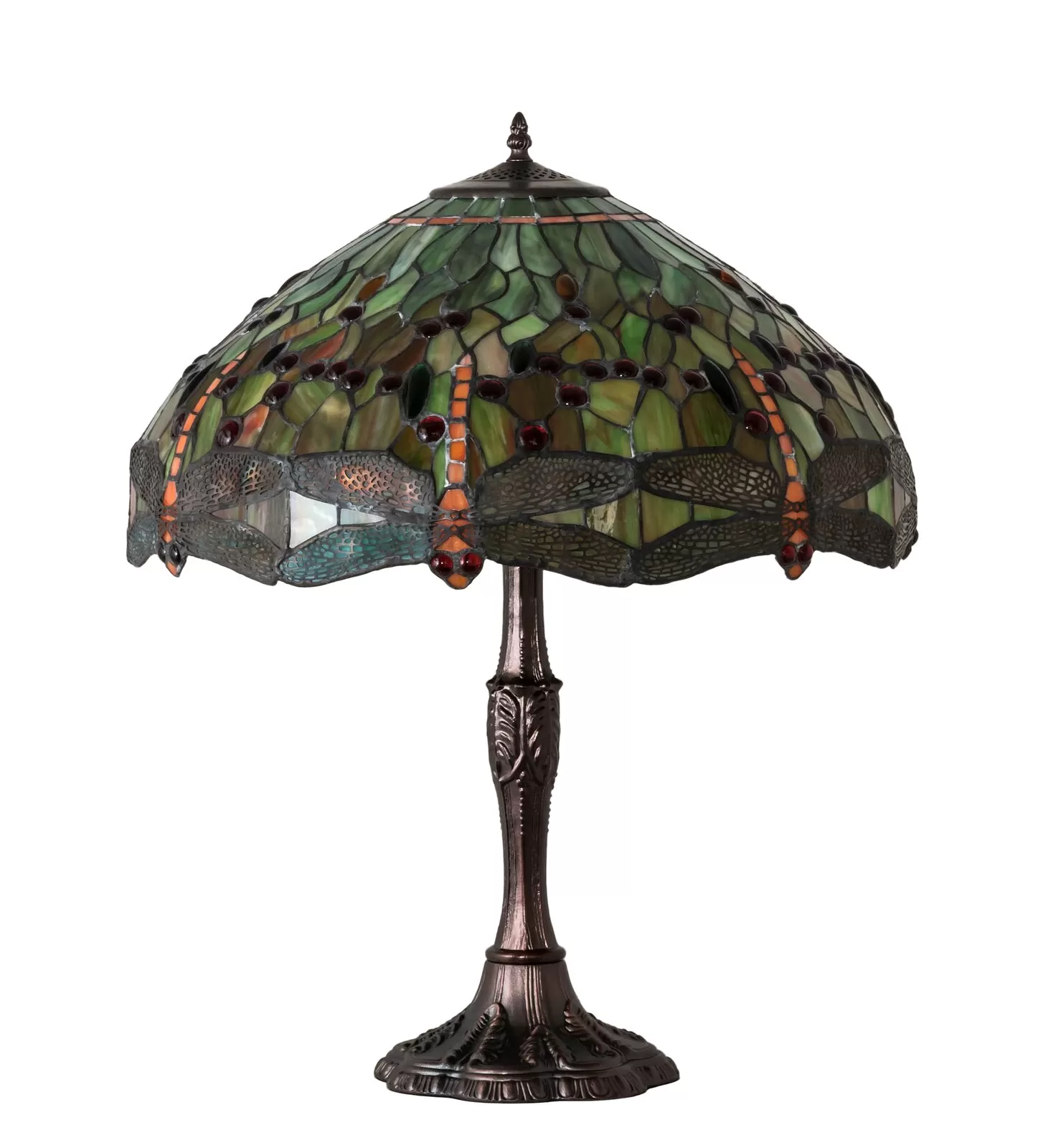 Tiffany Hanginghead Dragonfly 26'' Mahogany Bronze Table Lamp