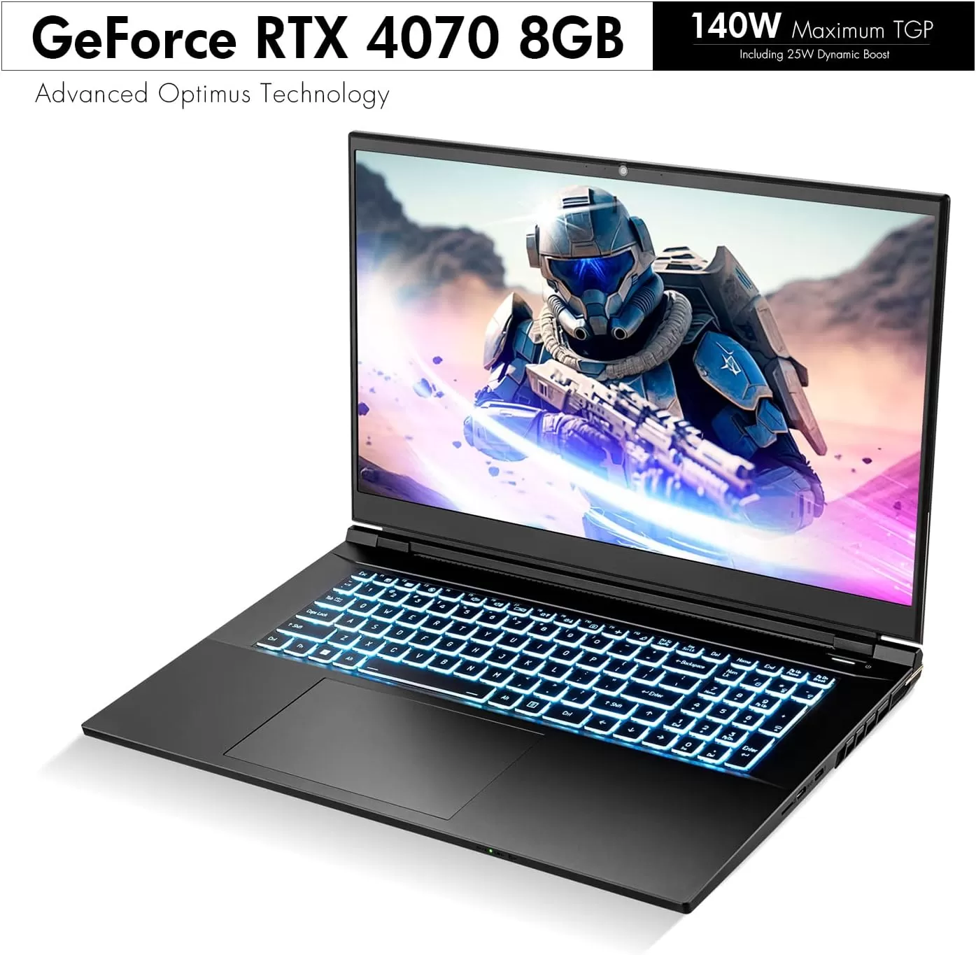 Sager 2023 NP8875E Gaming Laptop, 17.3 Inch QHD 240Hz 100% DCI-P3 G-Sync, Intel i9-13900HX, RTX 4070 8GB, 64GB RAM, 2TB Gen4 NVMe SSD, Win 11
