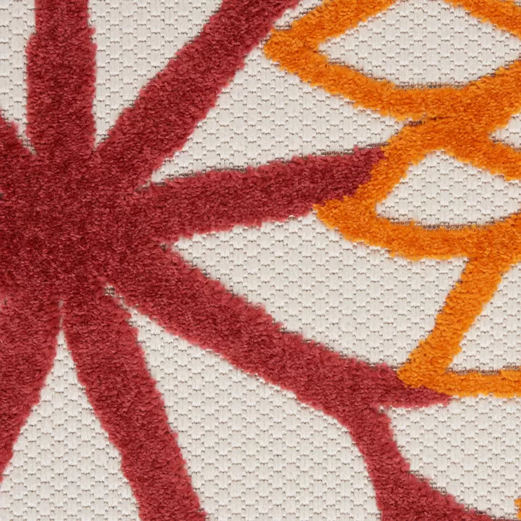 Miraloma Green/Red/Orange Indoor/Outdoor Rug