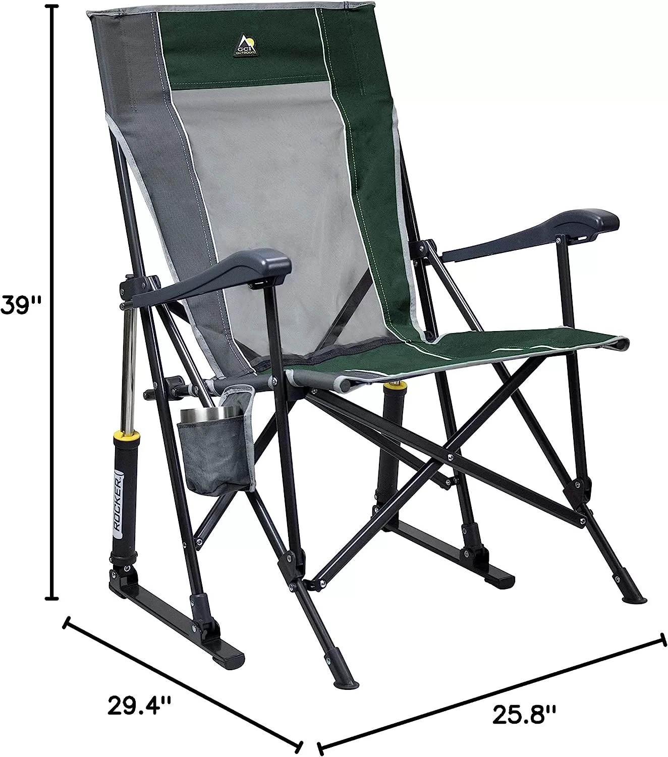 Outdoor Freestyle Rocker Portable Rocking Chair & Outdoor Camping Chair, ergonomic Nylon, Indigo Blue