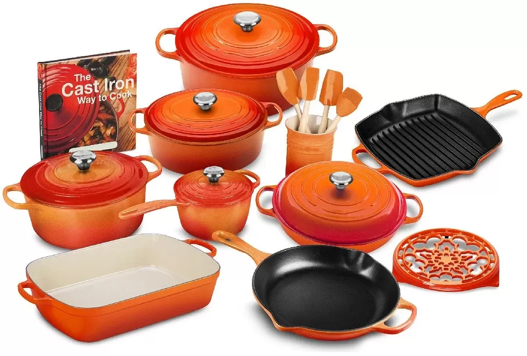 [🔥Limited time offer Only Today! ]20-piece Signature Cast Iron Cookware