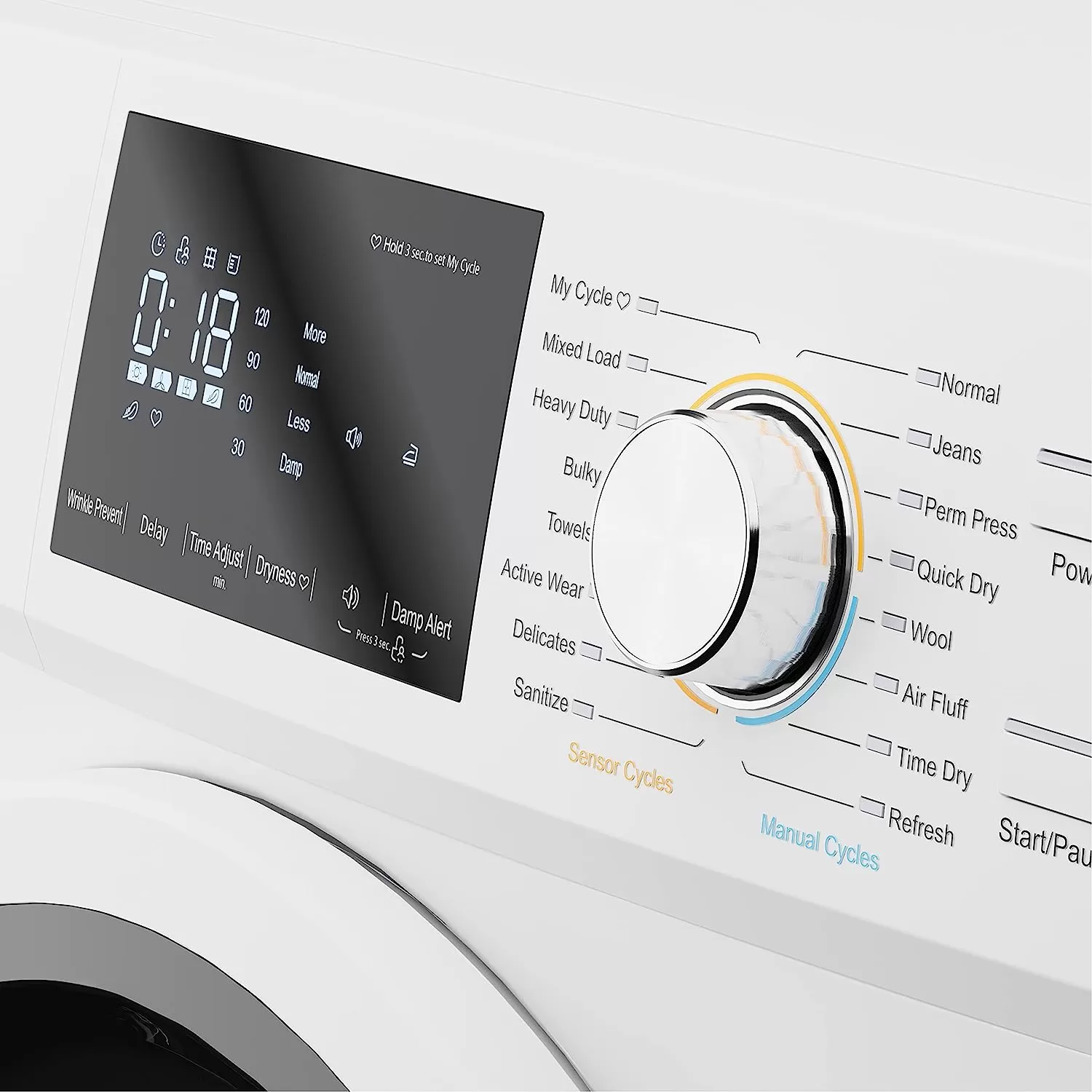 KoolMore FLW-3CWH Front Load Machine, 2.7 Cu. Ft, Space Saving Unit with 20-Minute Quick, 12 Washing Cycles, Quiet Inverter Motor [120V],