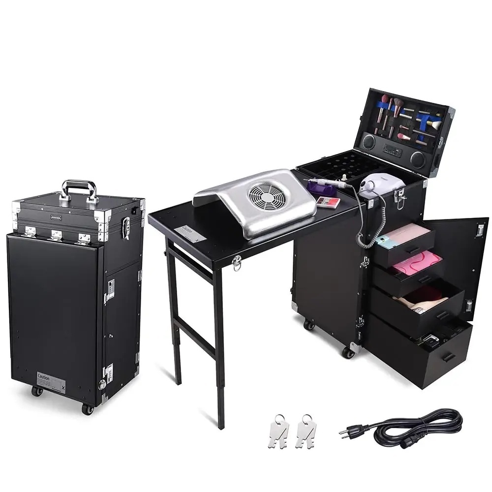 š„Special offer todayš„Rolling Manicure Table Nail Desk Workstation Polish Trolleyļ¼Buy 1 Get 1 Freeļ¼