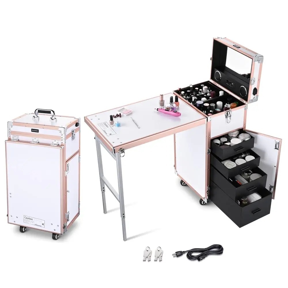 š„Special offer todayš„Rolling Manicure Table Nail Desk Workstation Polish Trolleyļ¼Buy 1 Get 1 Freeļ¼