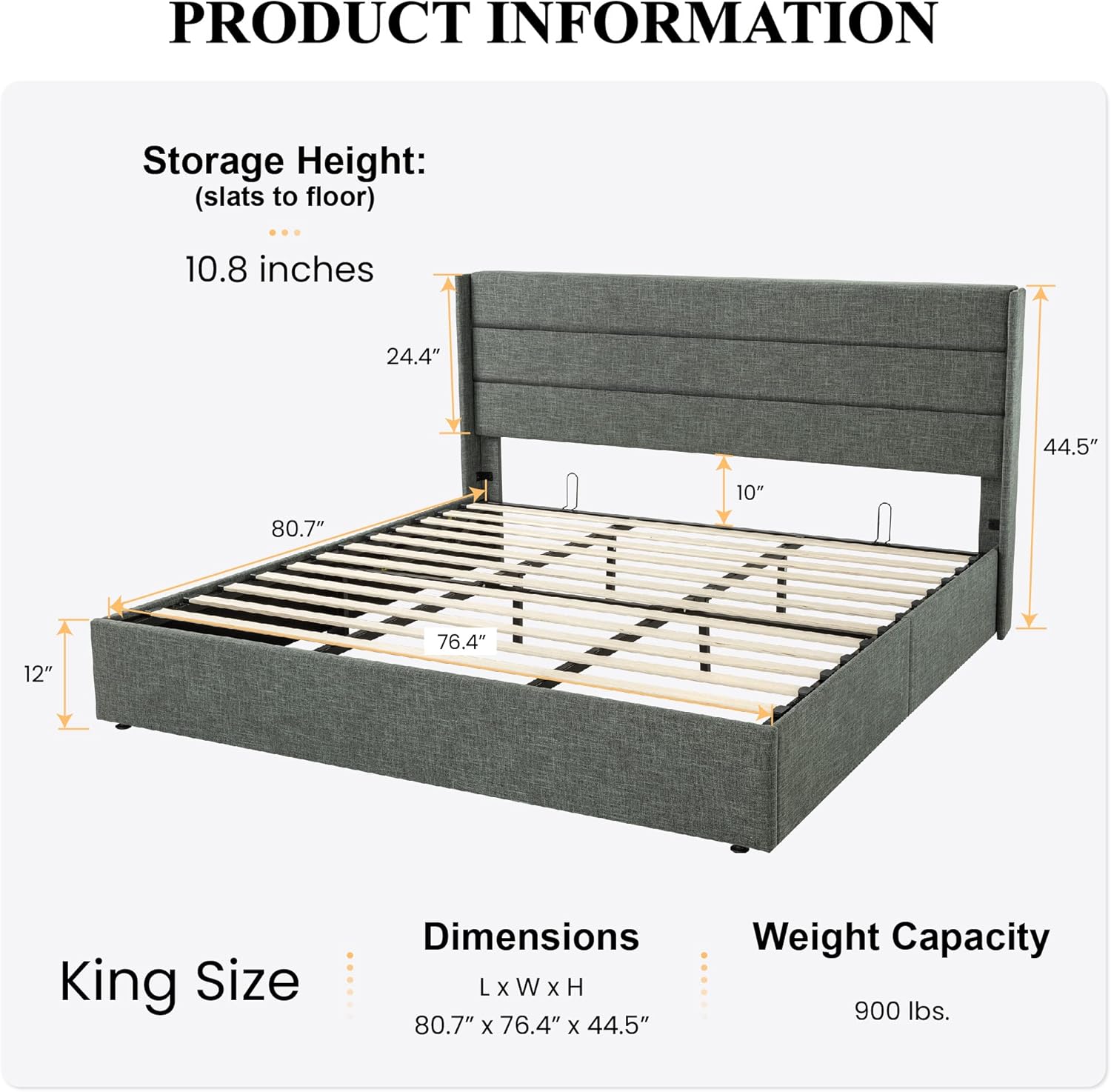 ❗❗Clearance sale King Size Lift Up Storage Bed