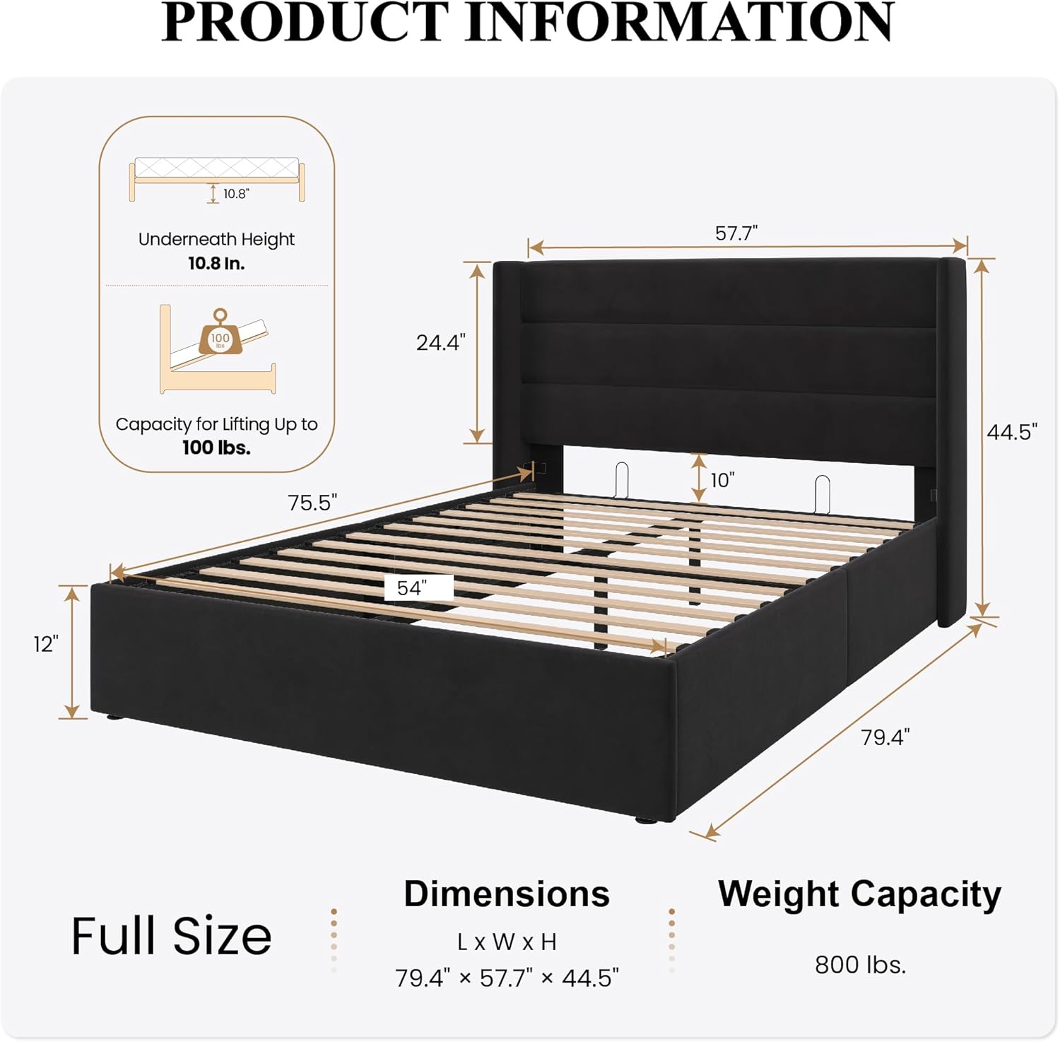 ❗❗Clearance sale King Size Lift Up Storage Bed