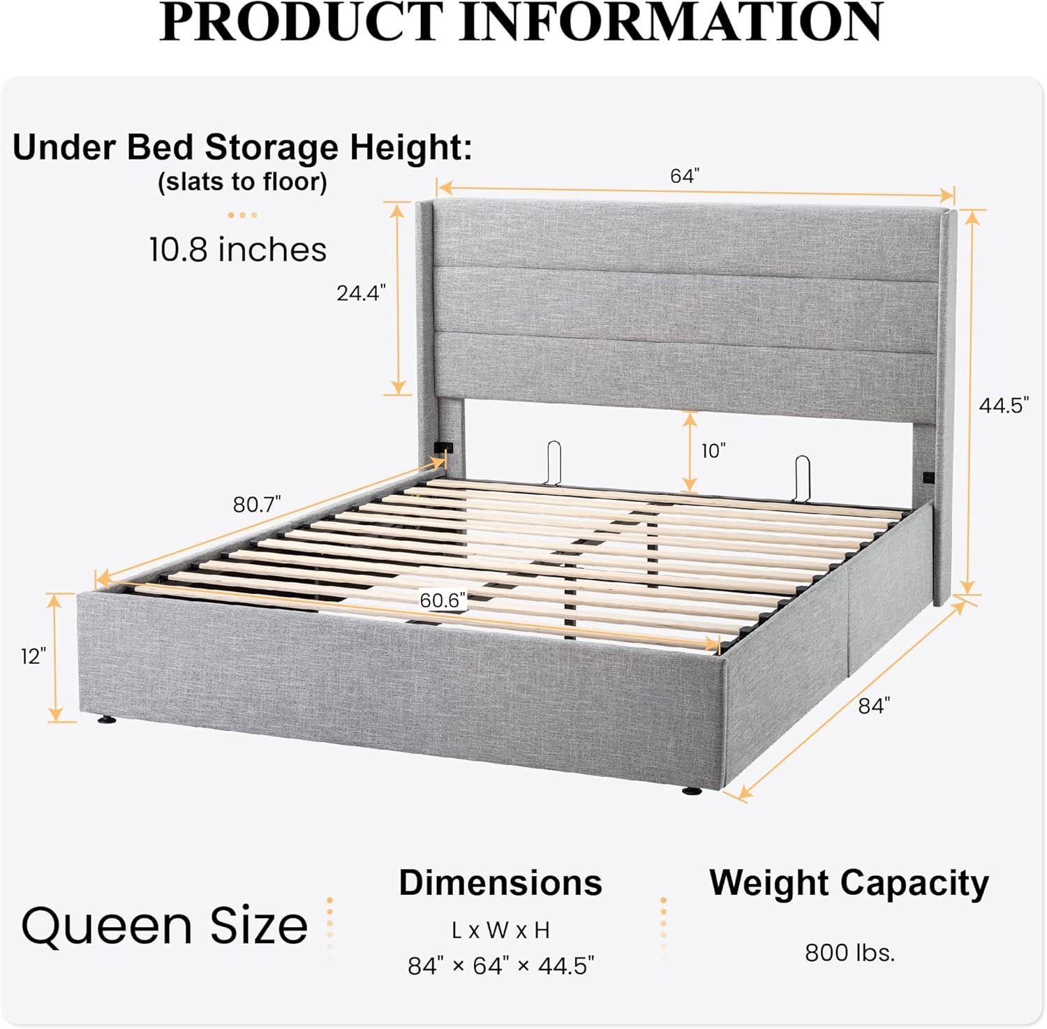 ❗❗Clearance sale King Size Lift Up Storage Bed