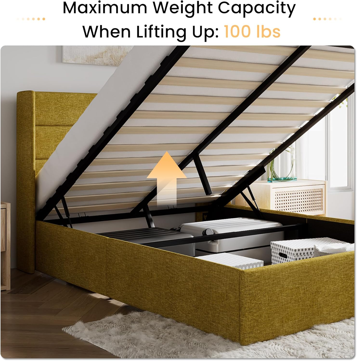 ❗❗Clearance sale King Size Lift Up Storage Bed