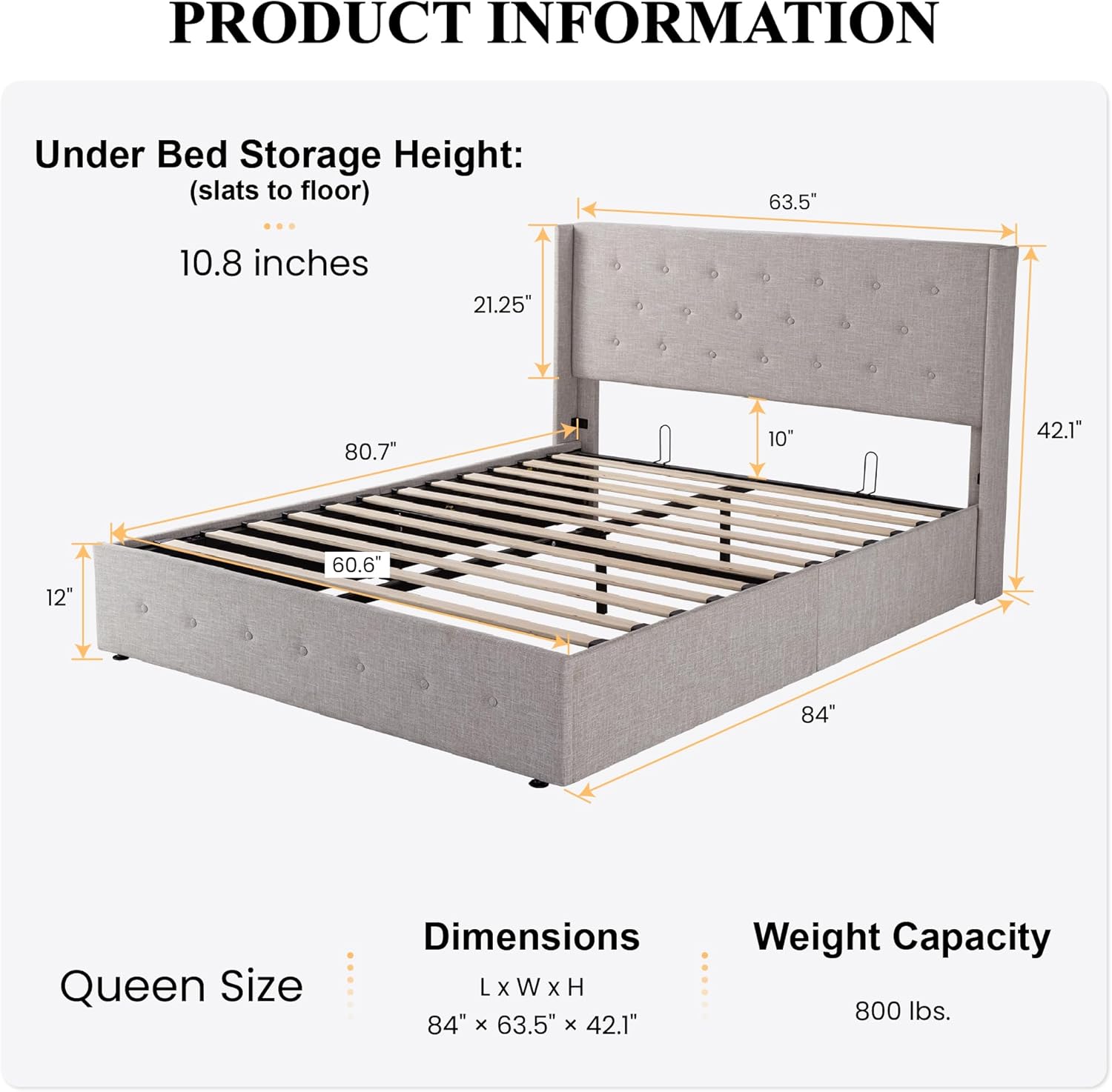 ❗❗Clearance sale King Size Lift Up Storage Bed