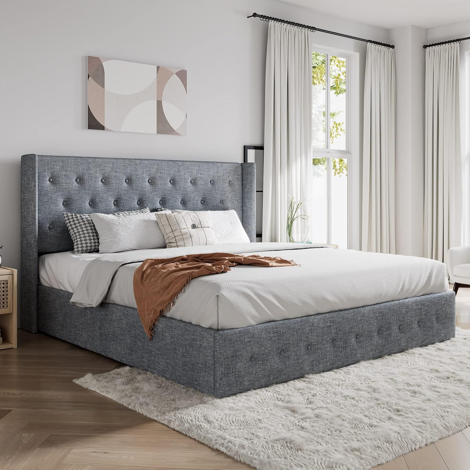 ❗❗Clearance sale King Size Lift Up Storage Bed