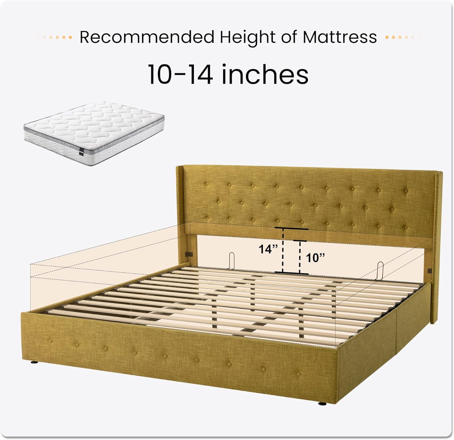 ❗❗Clearance sale King Size Lift Up Storage Bed