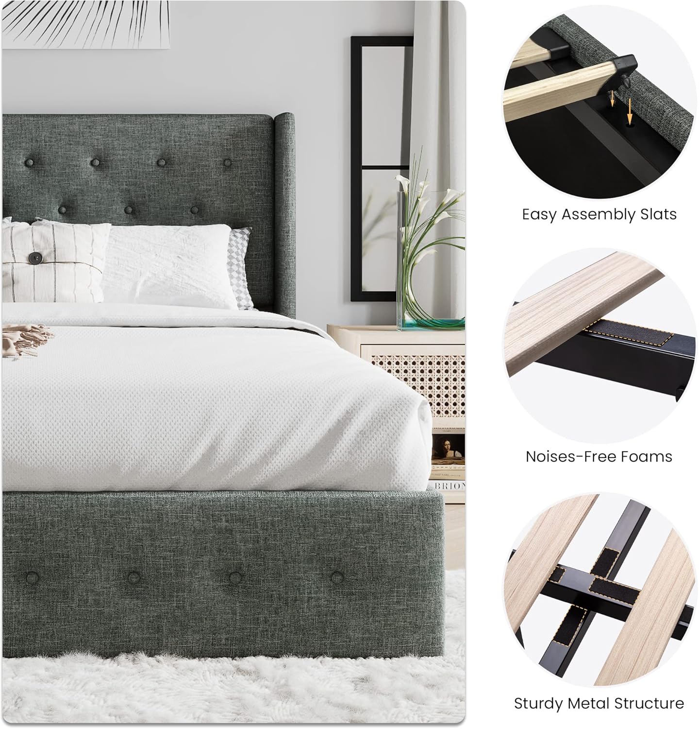 ❗❗Clearance sale King Size Lift Up Storage Bed