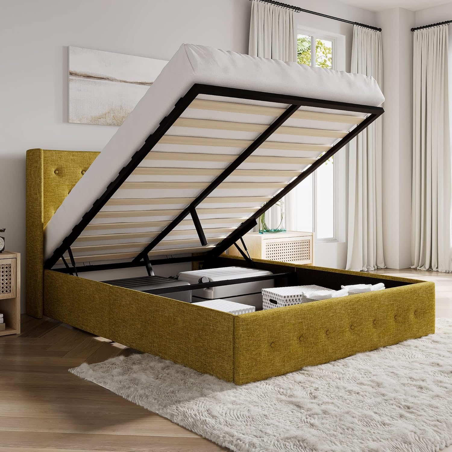 ❗❗Clearance sale King Size Lift Up Storage Bed