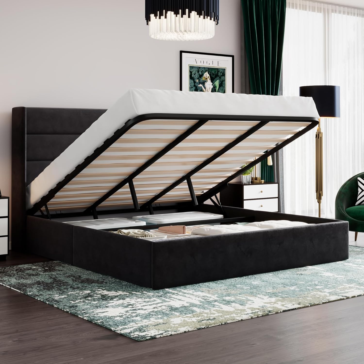 ❗❗Clearance sale King Size Lift Up Storage Bed