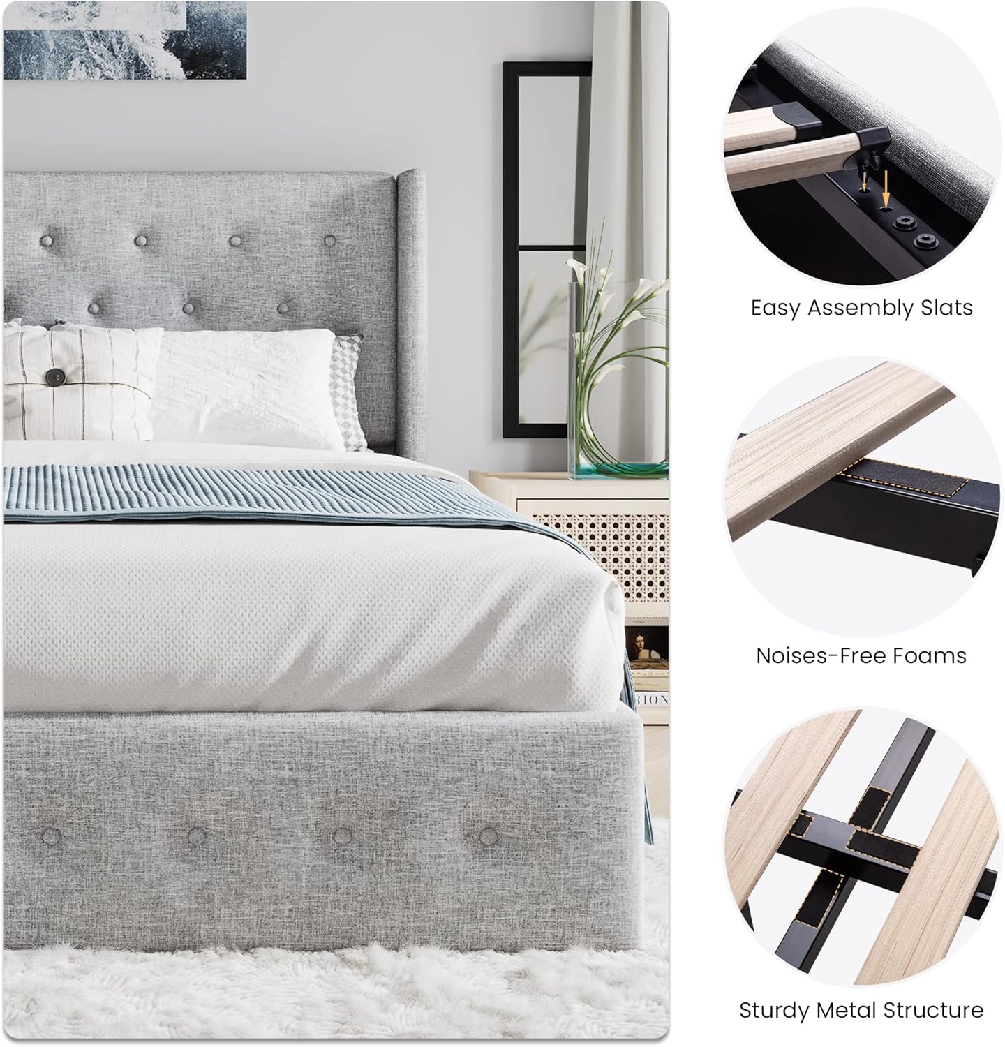 ❗❗Clearance sale King Size Lift Up Storage Bed
