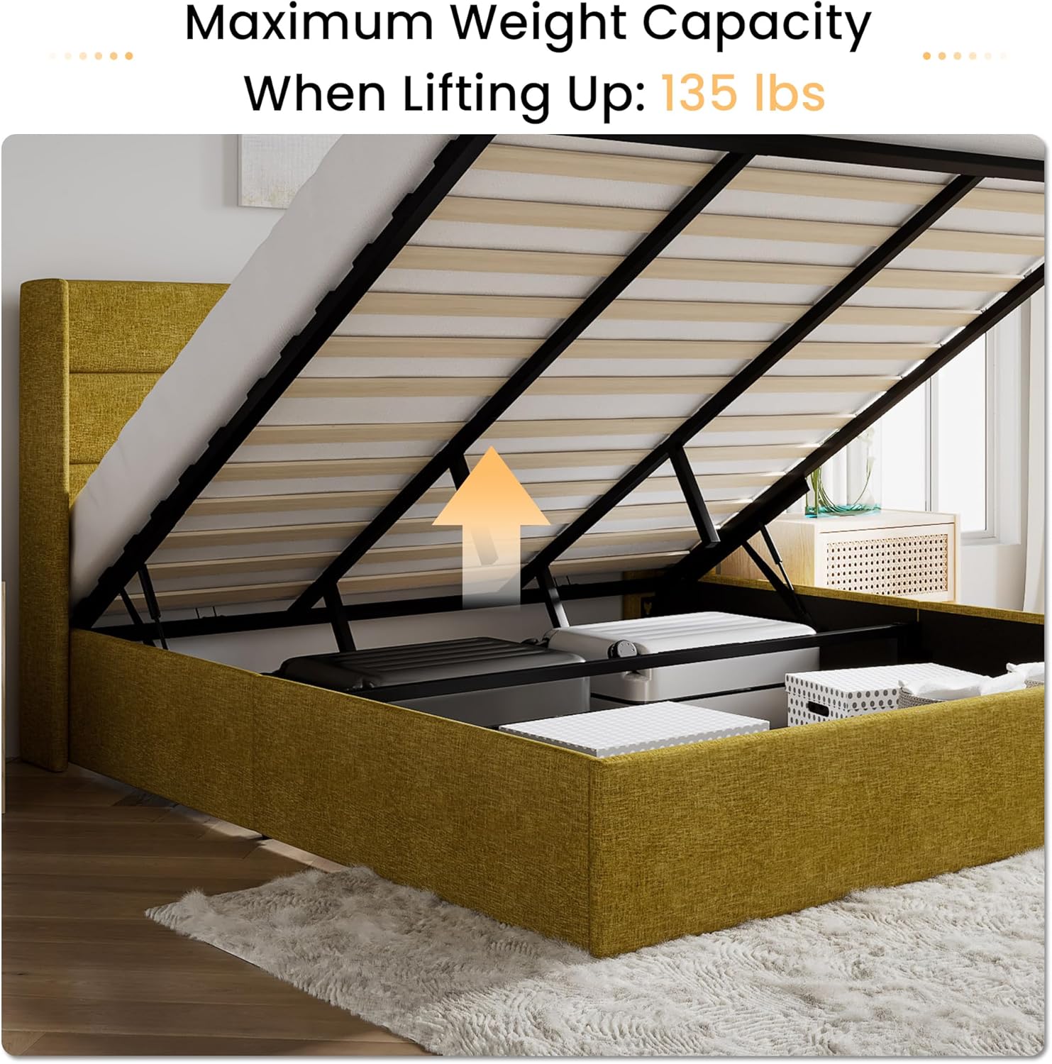❗❗Clearance sale King Size Lift Up Storage Bed