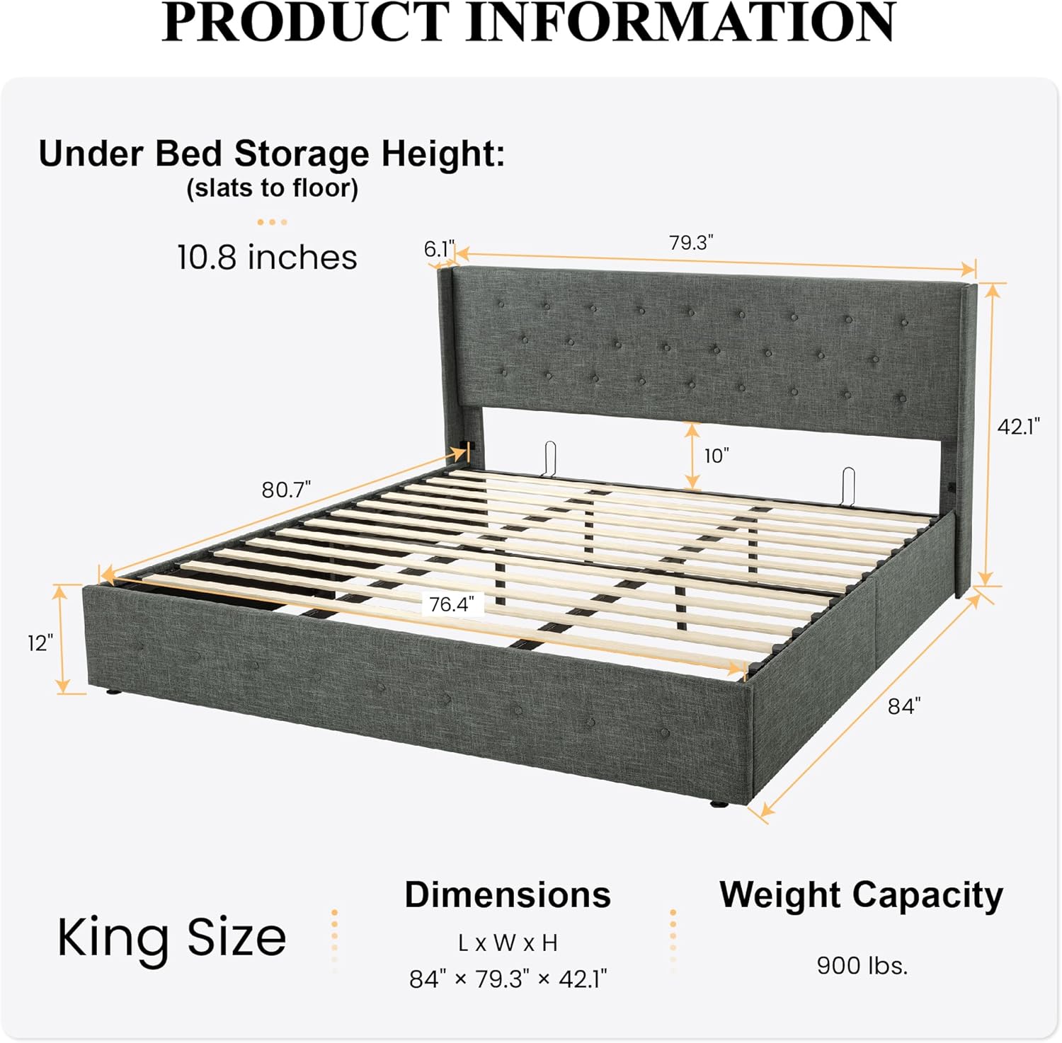 ❗❗Clearance sale King Size Lift Up Storage Bed