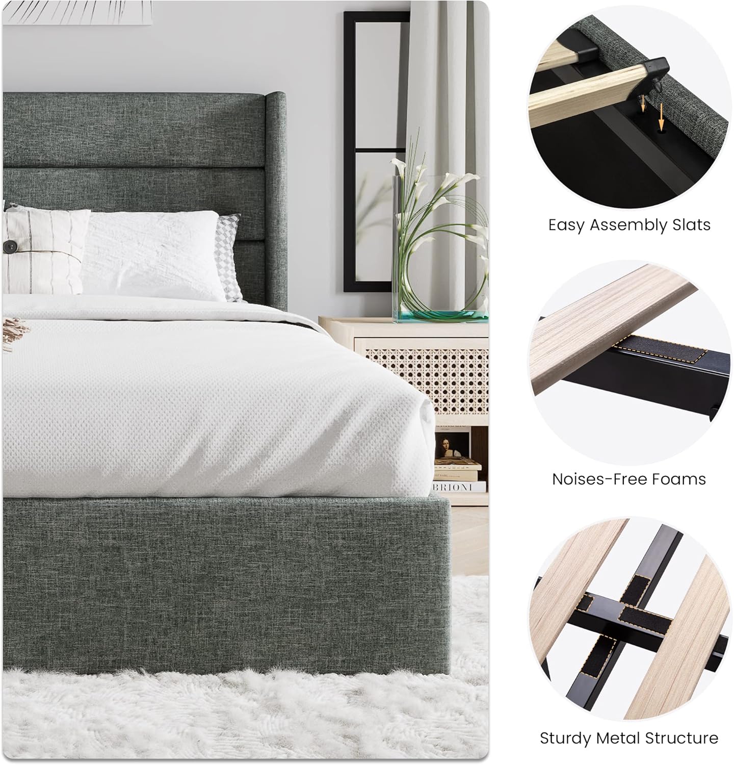 ❗❗Clearance sale King Size Lift Up Storage Bed