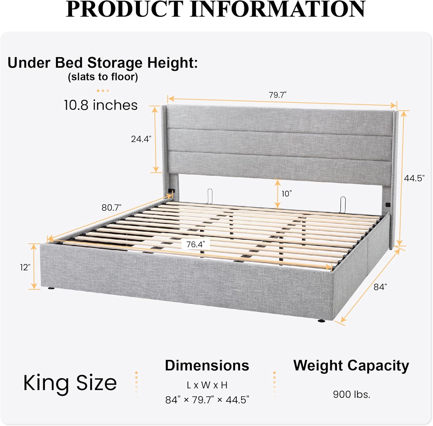 ❗❗Clearance sale King Size Lift Up Storage Bed