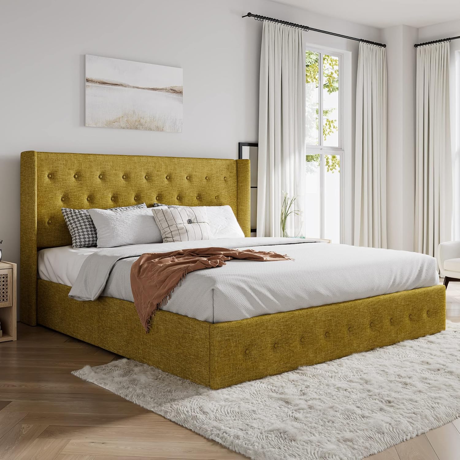 ❗❗Clearance sale King Size Lift Up Storage Bed