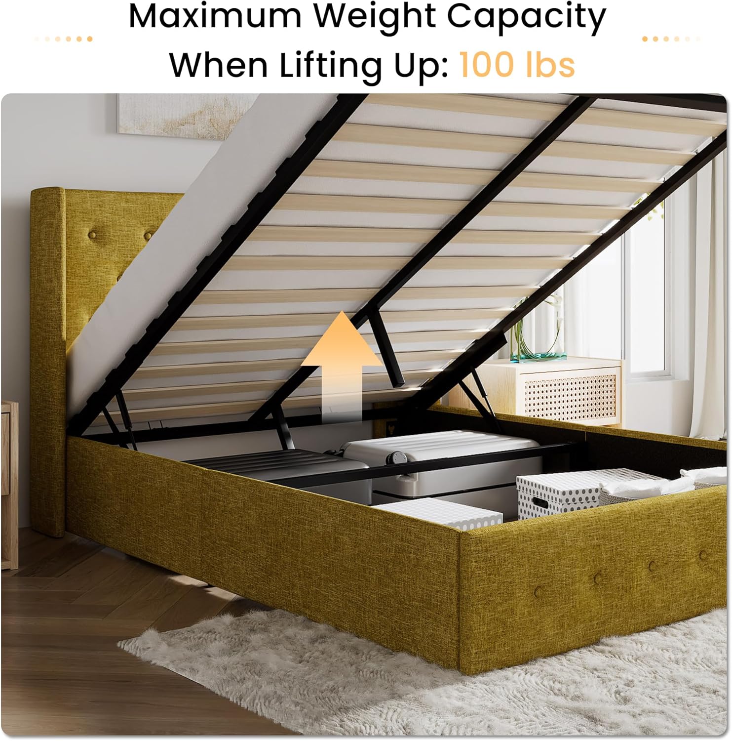 ❗❗Clearance sale King Size Lift Up Storage Bed