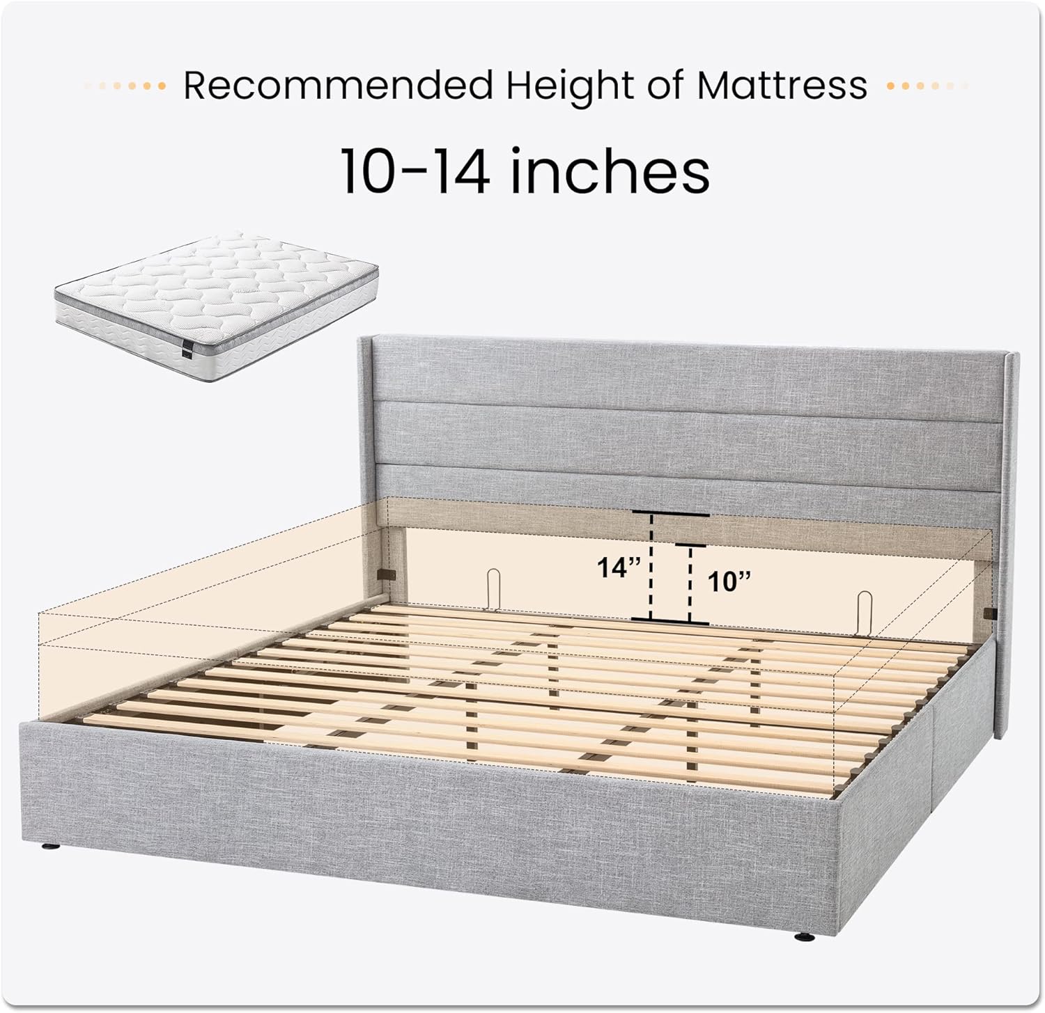 ❗❗Clearance sale King Size Lift Up Storage Bed