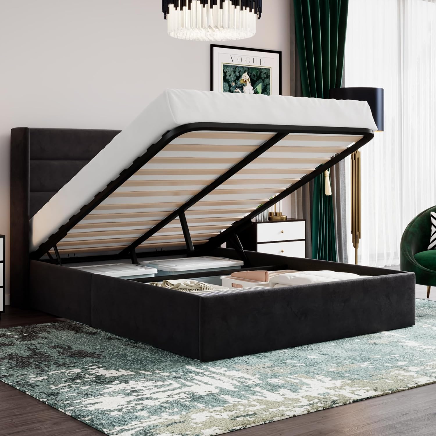 ❗❗Clearance sale King Size Lift Up Storage Bed