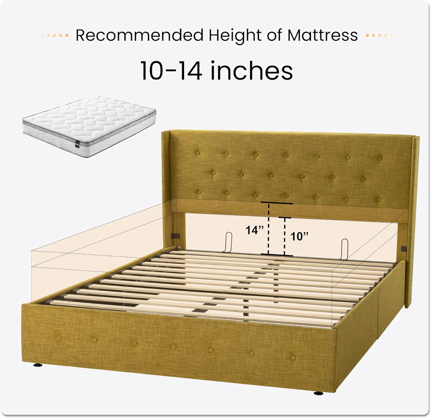 ❗❗Clearance sale King Size Lift Up Storage Bed