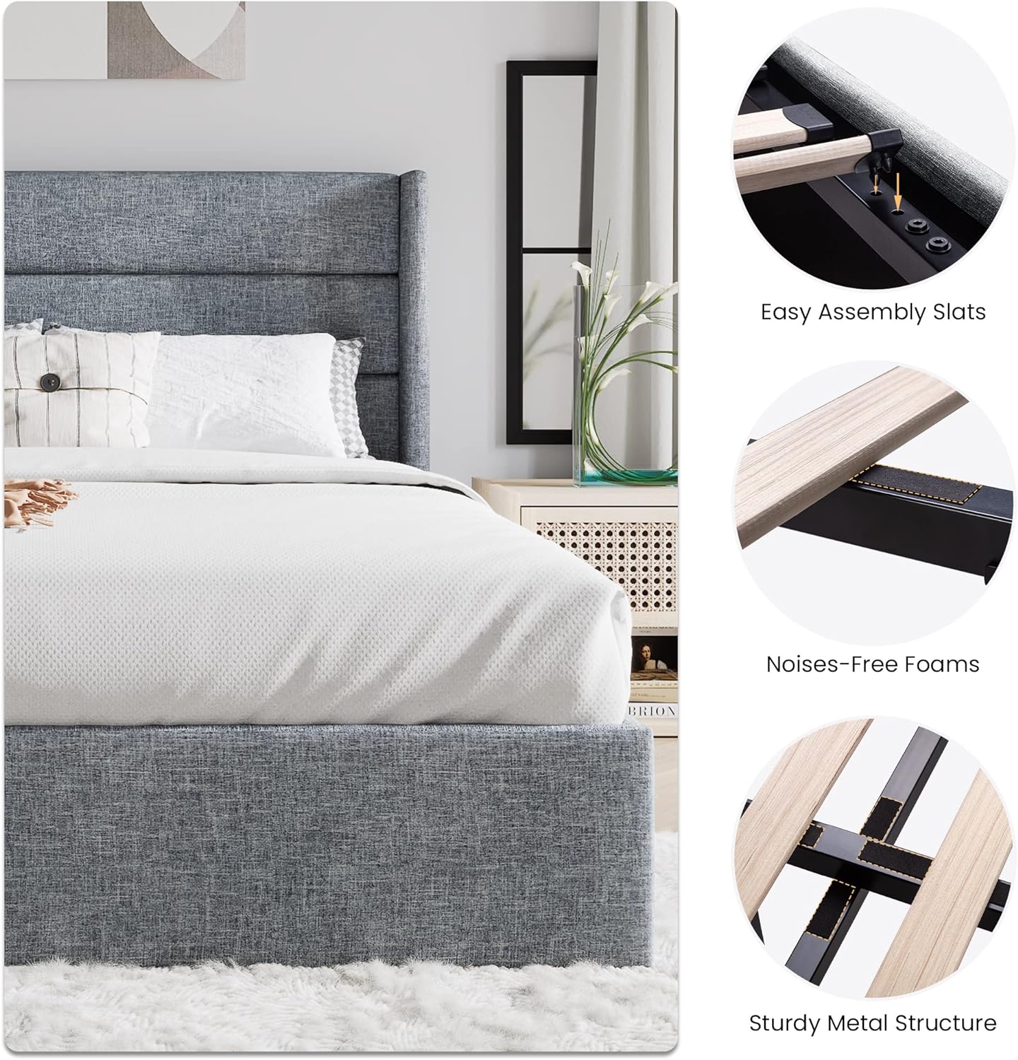 ❗❗Clearance sale King Size Lift Up Storage Bed