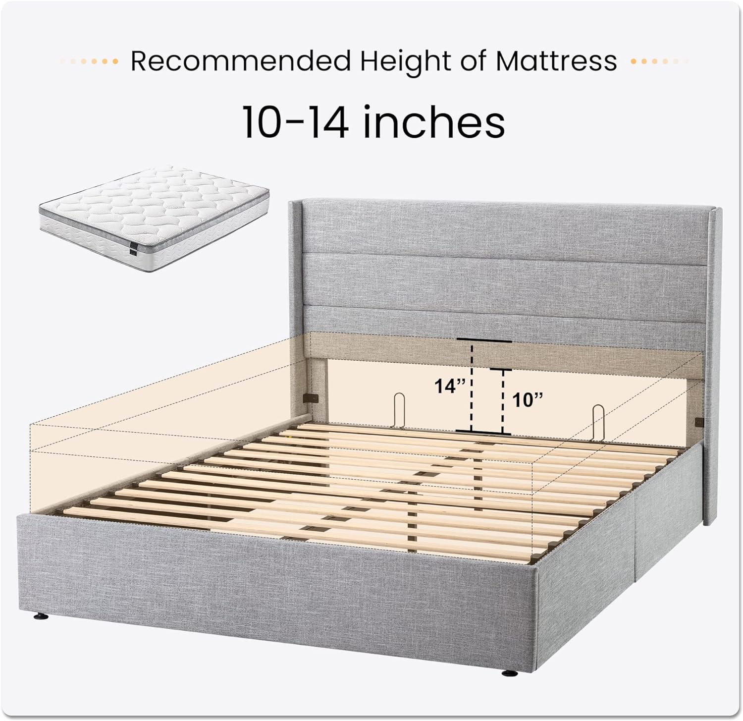 ❗❗Clearance sale King Size Lift Up Storage Bed