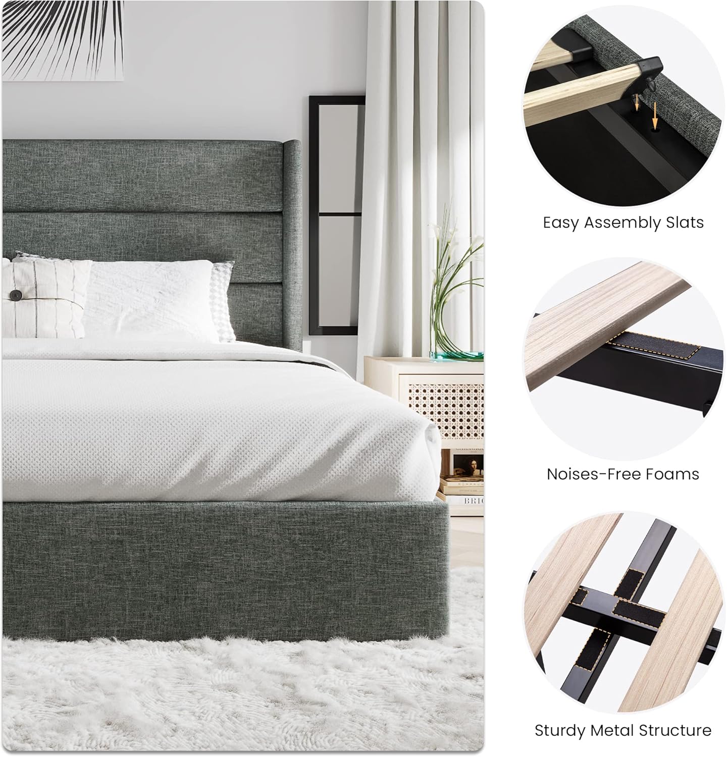 ❗❗Clearance sale King Size Lift Up Storage Bed