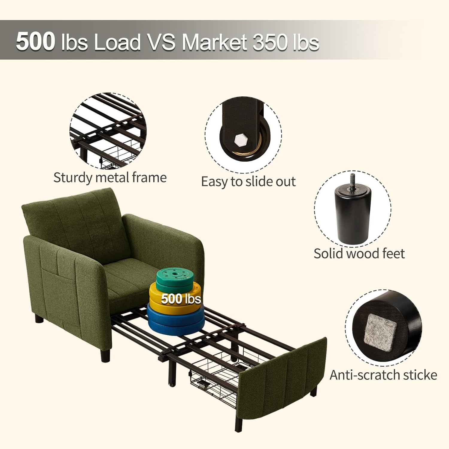 ✨Clearance sale❗Convertible Chair Bed🛏️