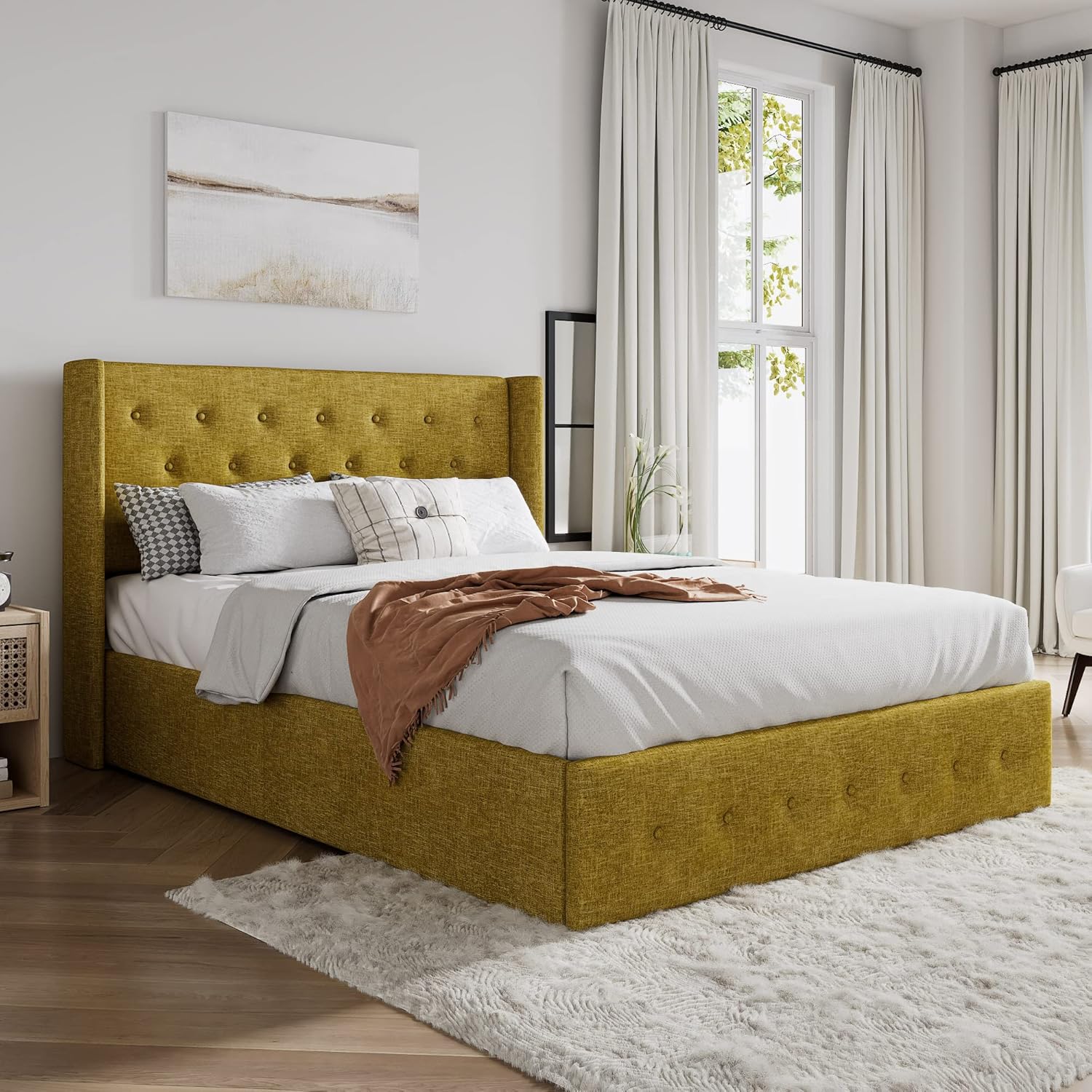 ❗❗Clearance sale King Size Lift Up Storage Bed