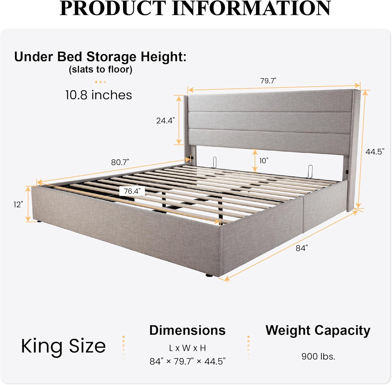 ❗❗Clearance sale King Size Lift Up Storage Bed