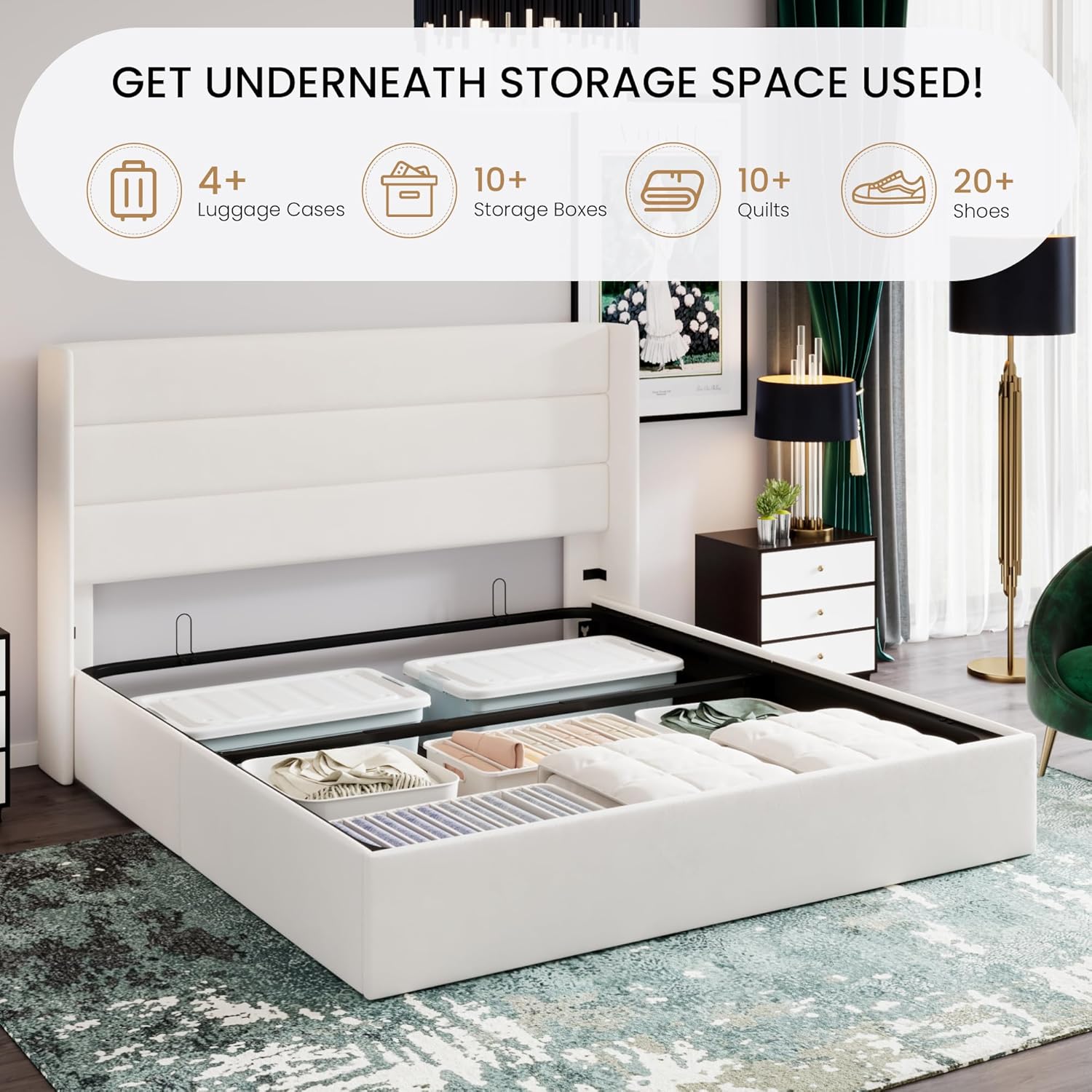 ❗❗Clearance sale King Size Lift Up Storage Bed