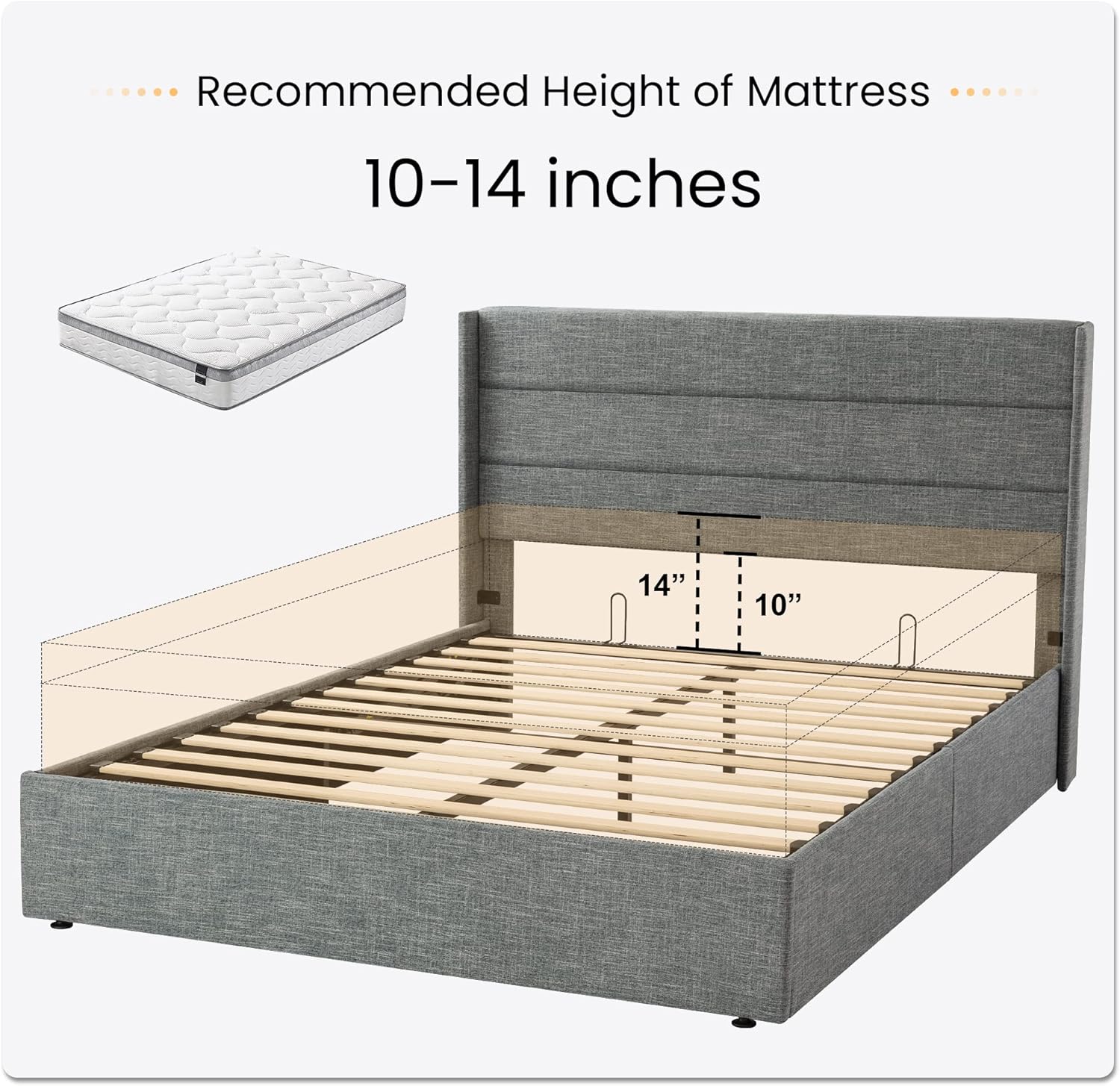 ❗❗Clearance sale King Size Lift Up Storage Bed