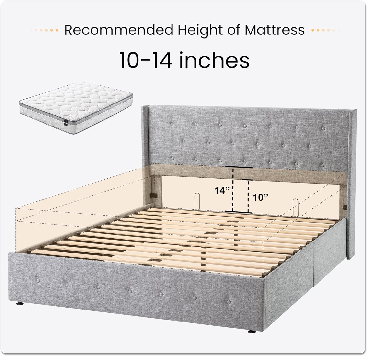 ❗❗Clearance sale King Size Lift Up Storage Bed