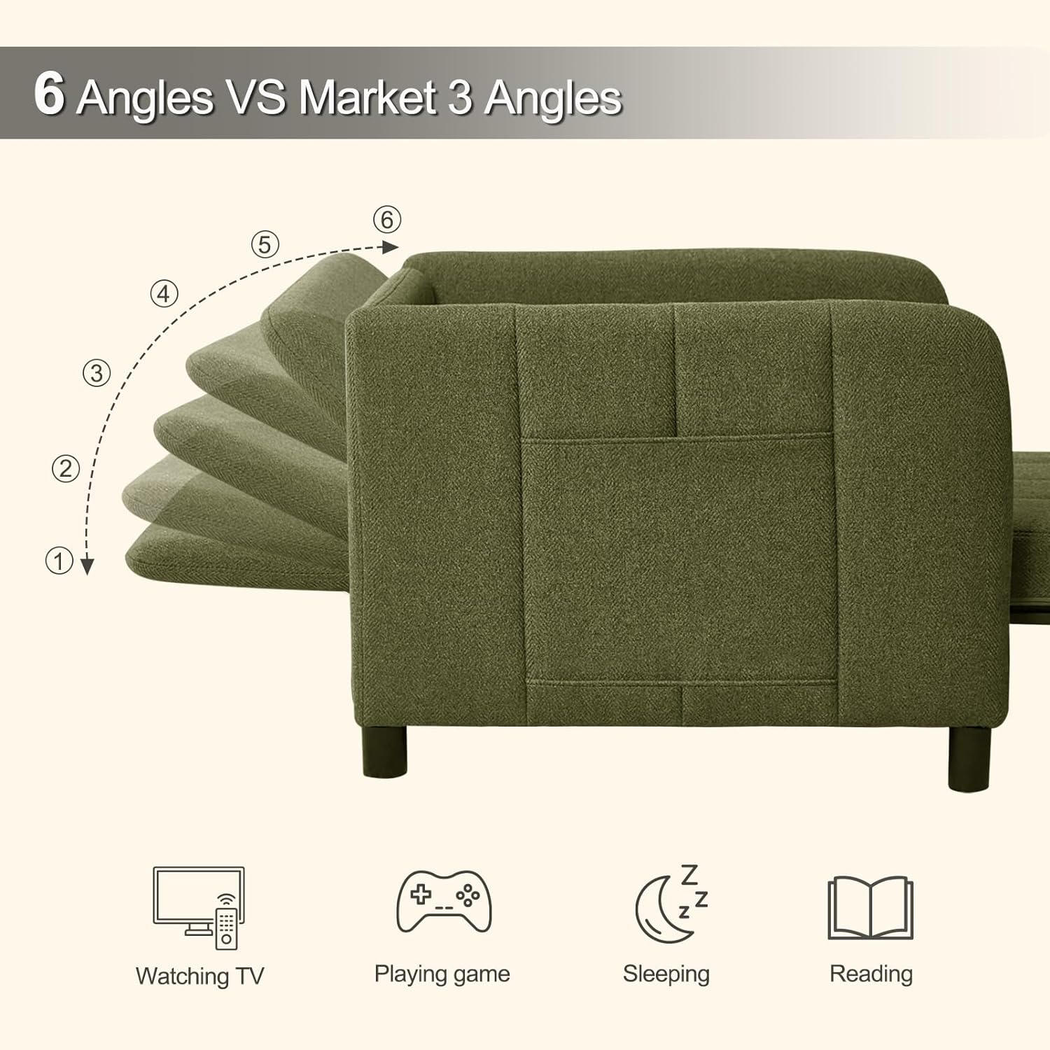 ✨Clearance sale❗Convertible Chair Bed🛏️
