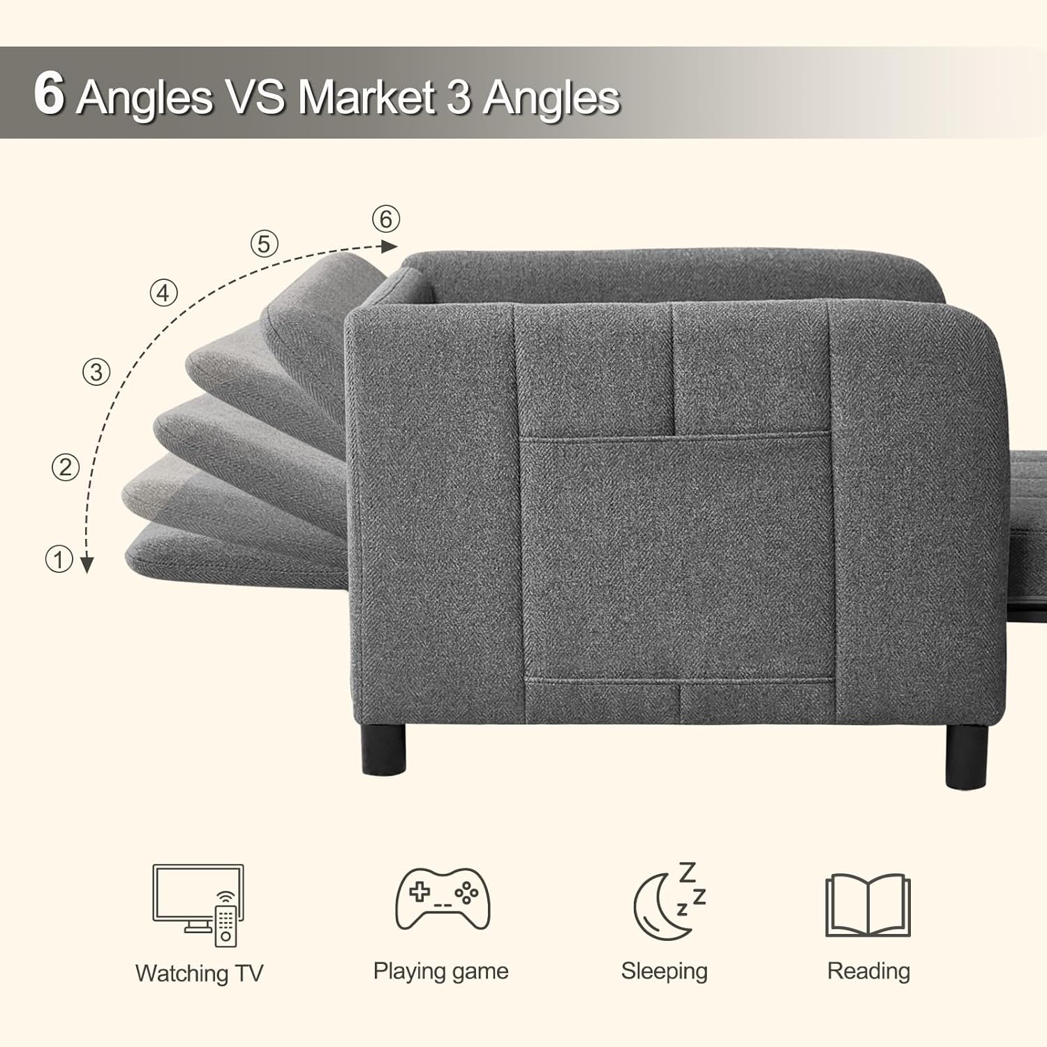 ✨Clearance sale❗Convertible Chair Bed🛏️