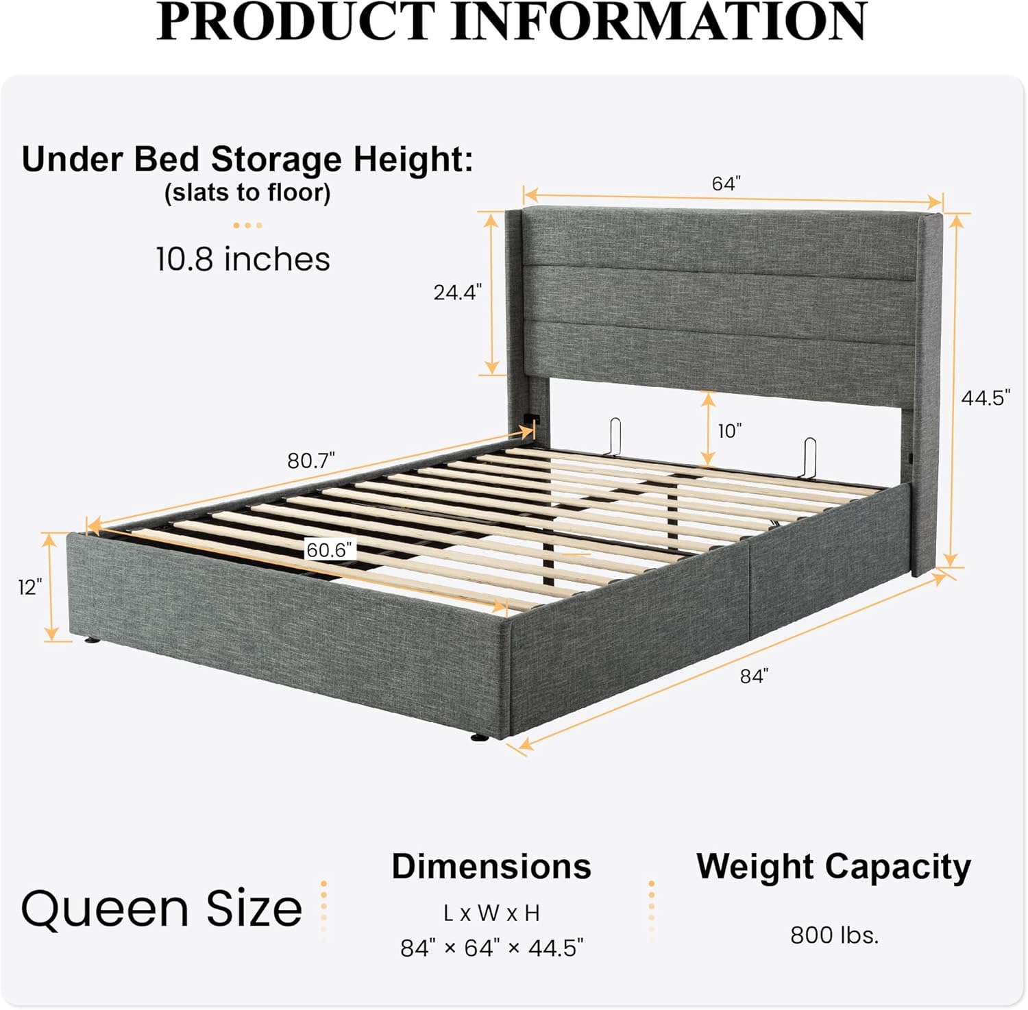 ❗❗Clearance sale King Size Lift Up Storage Bed