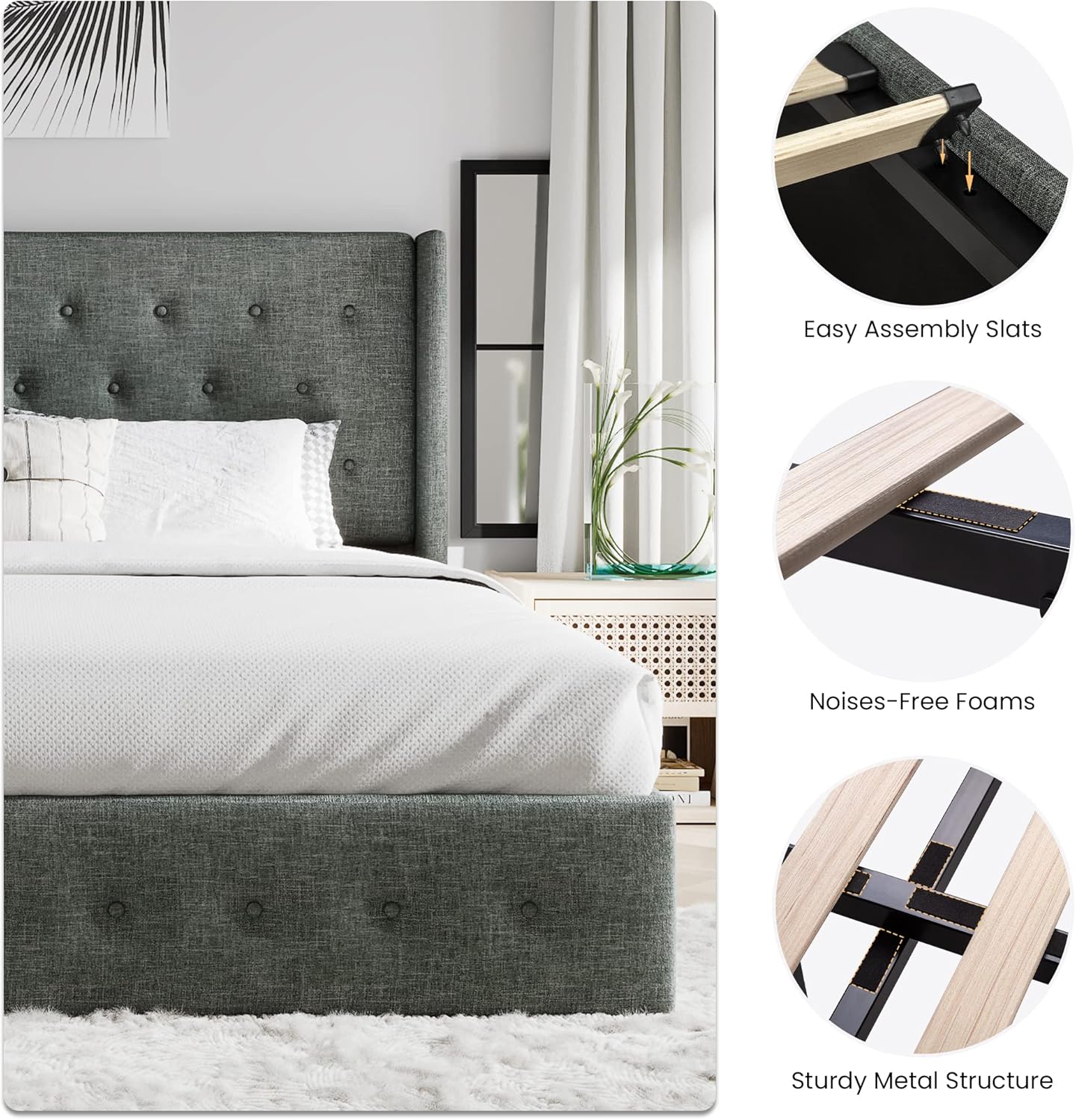 ❗❗Clearance sale King Size Lift Up Storage Bed