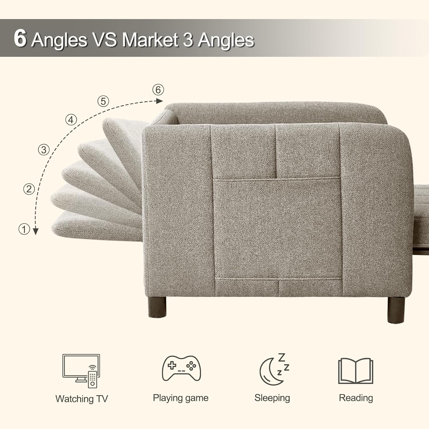 ✨Clearance sale❗Convertible Chair Bed🛏️